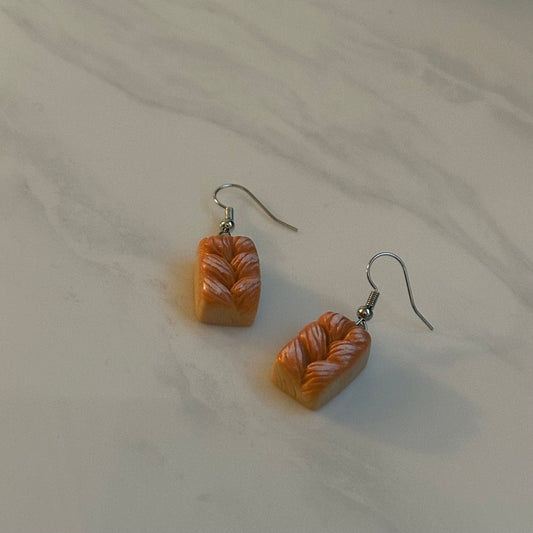 Braided Loaf Bread Earrings